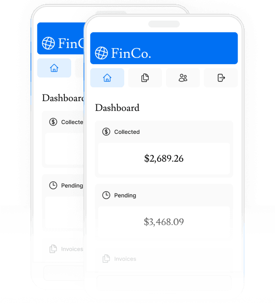 Mobile Version of dashboard project showing mobile version
